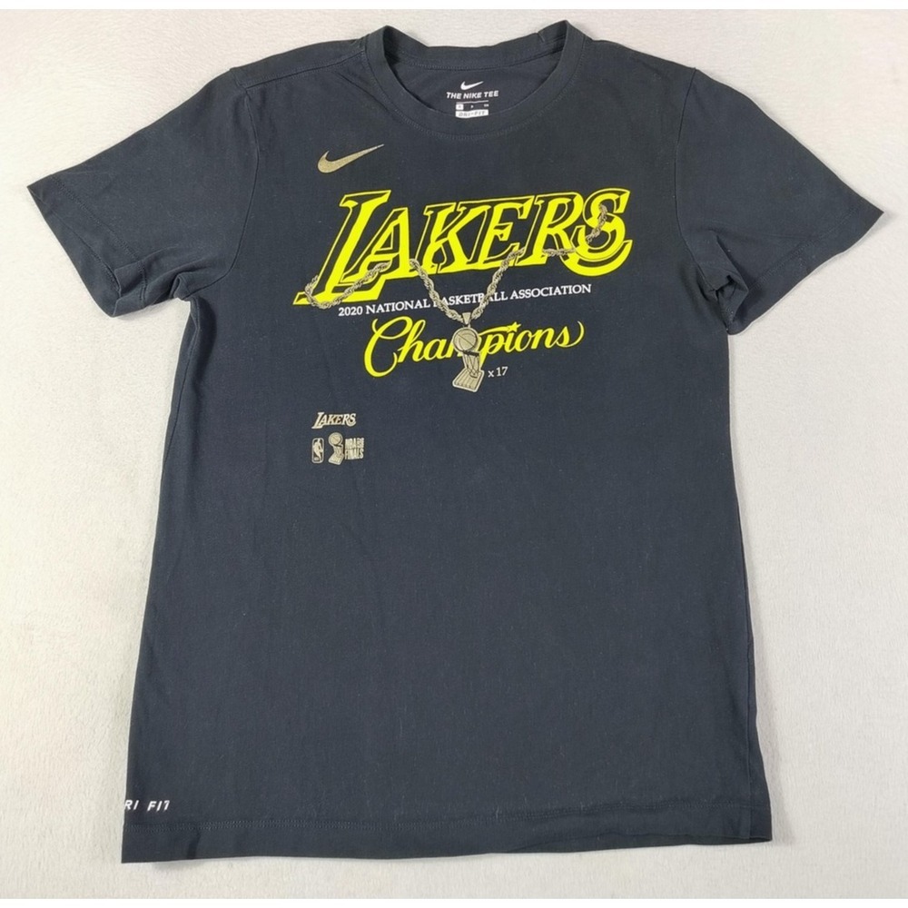 Los Angeles Lakers Shirt Mens Small NBA Basketball 2020‎ Champs Nike Dri Fit